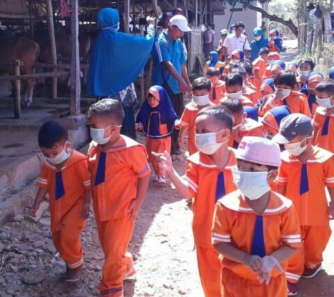 Kegiatan Outing KB El Fath ke Peternakan Sapi di Bluto